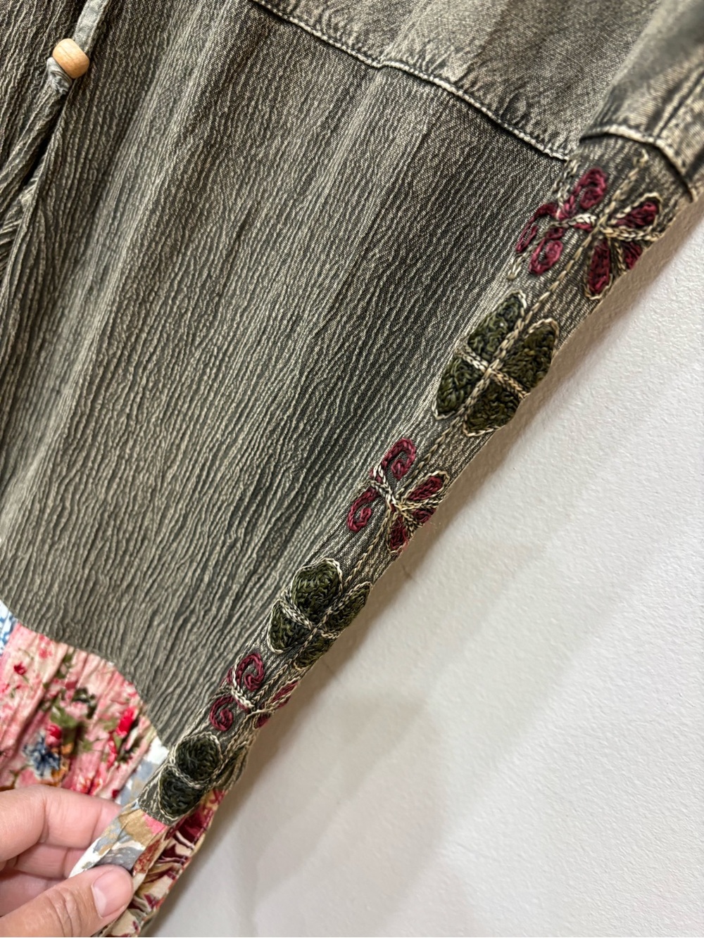 Young Threads Bohemian Bell Bottoms Wide Leg Patchwork Pants Women’s XL NEW - Picture 8 of 16
